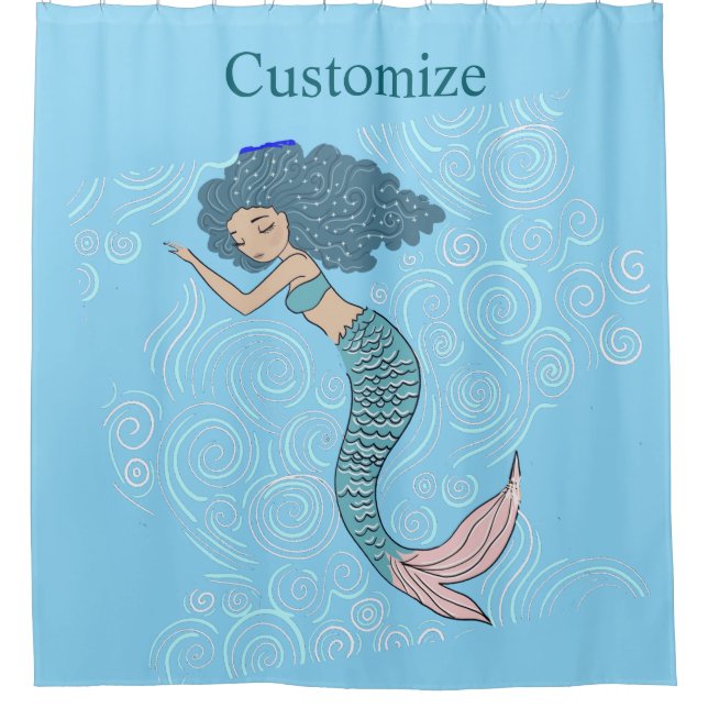 Cortina De Ducha Sirena Durmiente Thunder_Cove (Anverso)