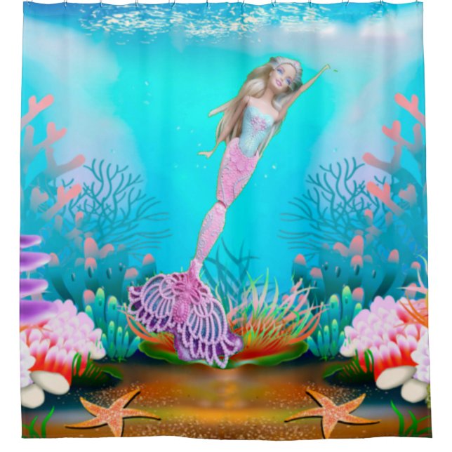 Cortina De Ducha Sirena Famosa (Anverso)