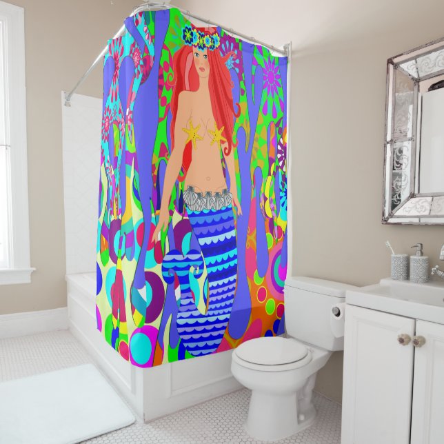 Cortina De Ducha sirena linda (In situ)