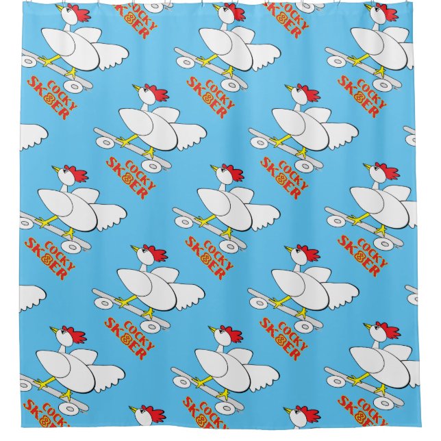 Cortina De Ducha Skater Cocky (Anverso)