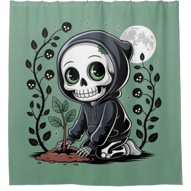 Cortina De Ducha Skeleton Gardener (Anverso)