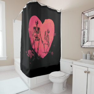 Cortina De Ducha Skeleton Love