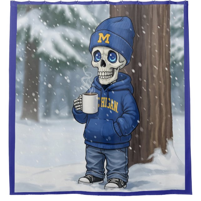 Cortina De Ducha Skeleton Michigan Hoodie Edition (Anverso)