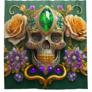 Cortina De Ducha Skull Art