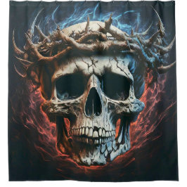 Cortina De Ducha Skull Art