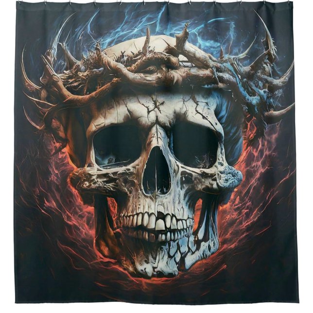 Cortina De Ducha Skull Art (Anverso)