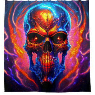 Cortina De Ducha Skull Art