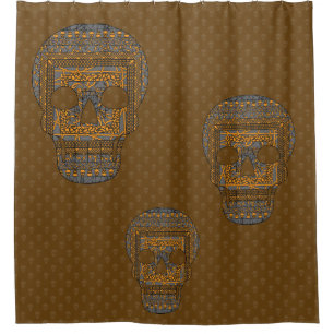 Cortina de ducha Skull de Halloween