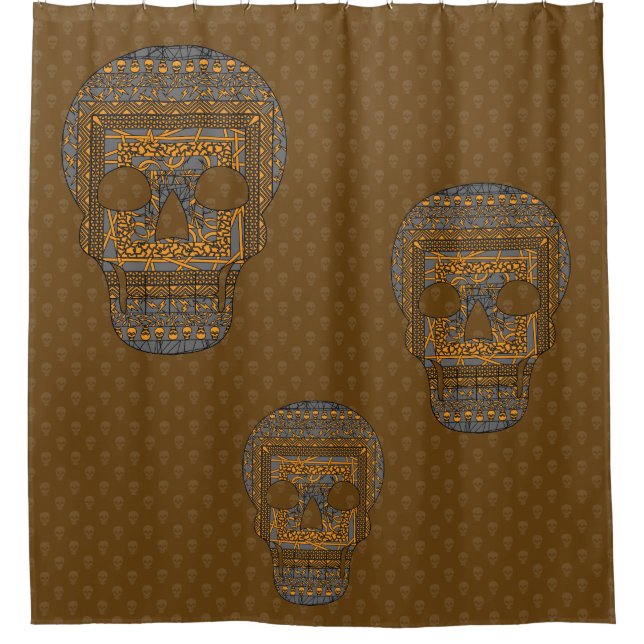 Cortina de ducha Skull de Halloween (Anverso)