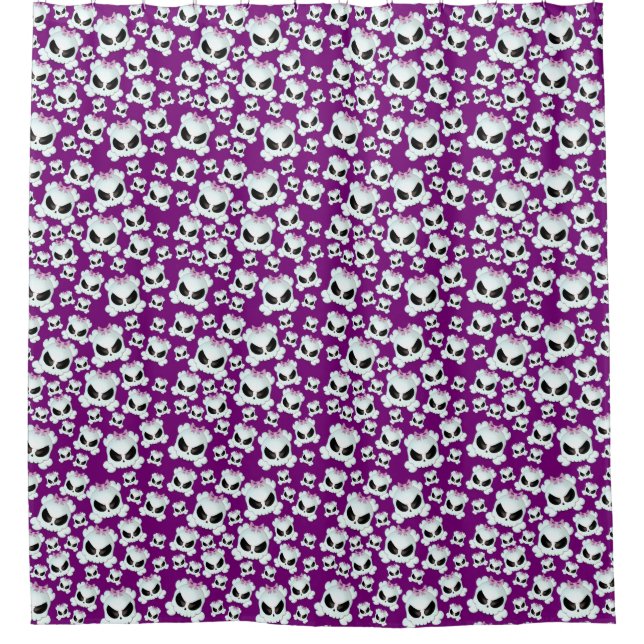 Cortina De Ducha Skullz femenino (Anverso)