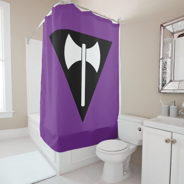 Cortina De Ducha SlipperyJoe bandera del orgullo lesbiano poderoso  (In situ)