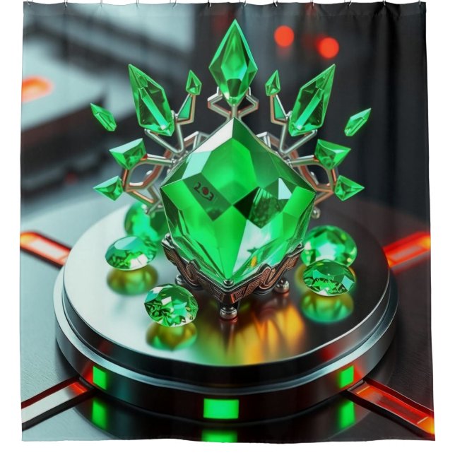 Cortina De Ducha „Smaragd – Das grüne Herz der Erde“ (Anverso)