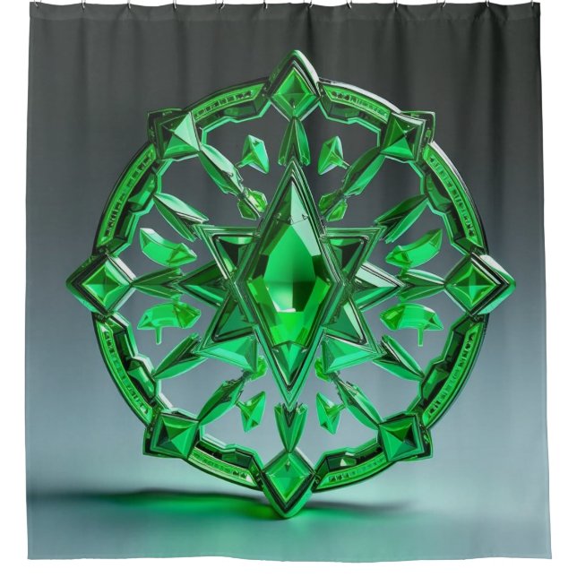 Cortina De Ducha „Smaragd – Das grüne Herz der Erde“ (Anverso)
