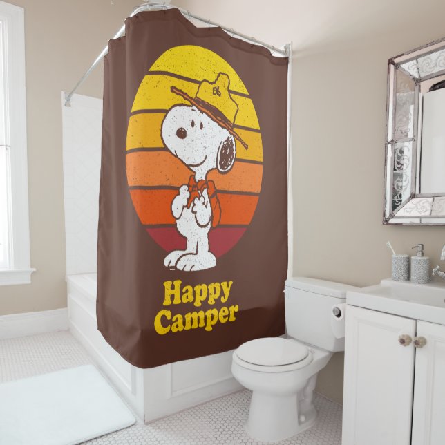 Cortina De Ducha Snoopy | Beagle Scout - Camper feliz (In situ)
