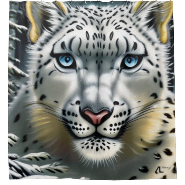 Cortina de ducha Snow Leopard (Anverso)