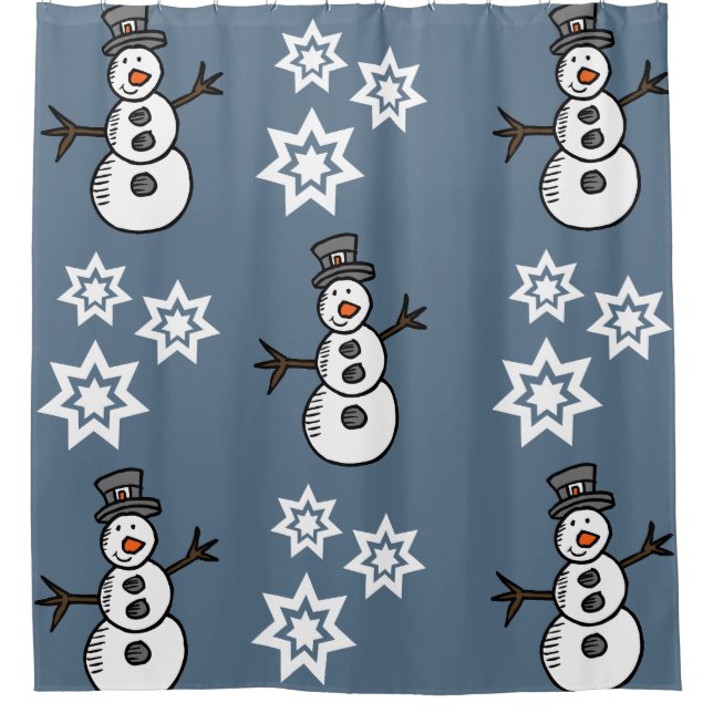 Cortina De Ducha Snowman (Anverso)