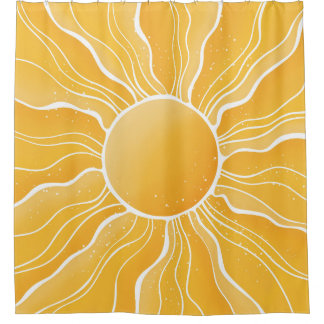 Cortina De Ducha Sol amarillo