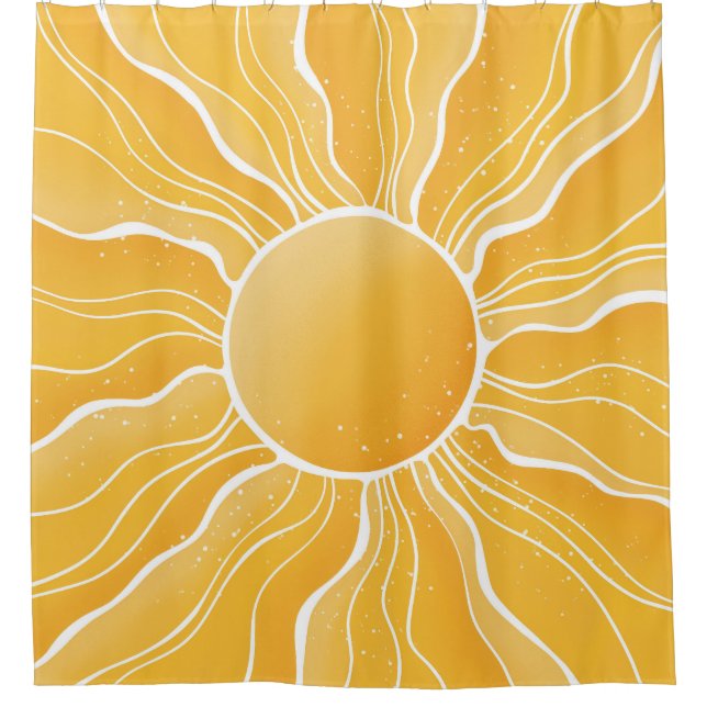Cortina De Ducha Sol amarillo (Anverso)