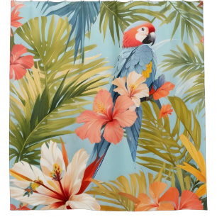 Cortina De Ducha Soledad tropical de Macaw