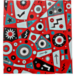 Cortina de ducha Solidus Red Galactic