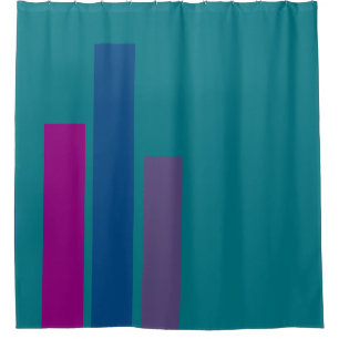 Cortina De Ducha SÓLO TIRAS DE COLOR - gasolina de lilo azul magent