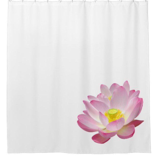 Cortina De Ducha Sólo un Lotus Blossom + tu backgr. e ideas (Anverso)
