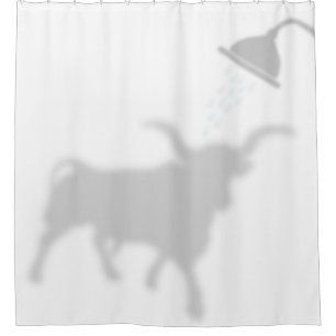 Cortina De Ducha Sombra de Longhorn de Texas Silueta Shadow Buddies