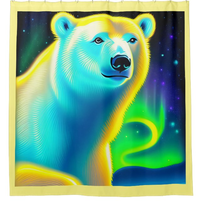 Cortina De Ducha Sorprendente oso polar. (Anverso)
