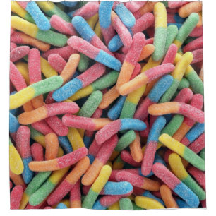 Cortina De Ducha Sour Gummy Worms
