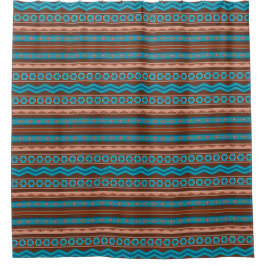 Cortina De Ducha Southwest Style Geometric Cameron Gorge Design