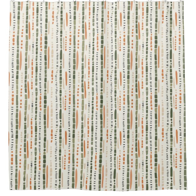 Cortina De Ducha Souwest Stripes Tribal Boho (Anverso)