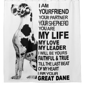 Cortina De Ducha Soy tu amigo tu pareja tu perro Gran Dane
