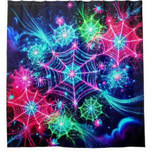 Cortina De Ducha Spider Web Art