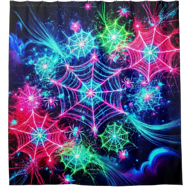 Cortina De Ducha Spider Web Art (Anverso)