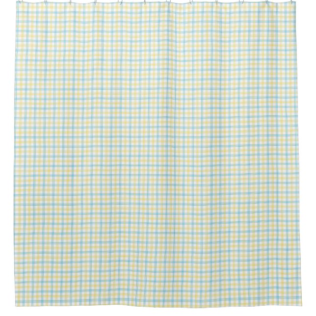Cortina De Ducha Split image showing a pastel plaid shower curtain (Anverso)