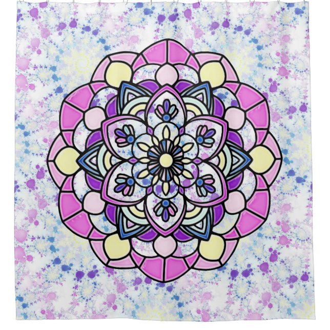 Cortina de ducha Spring Mandala (Anverso)