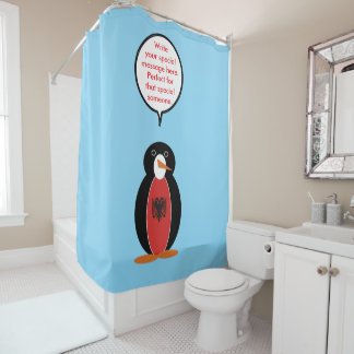 Cortina De Ducha Sra. Pingüino Personalizada Albania