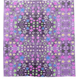 Cortina de ducha Star Scribble Pastel