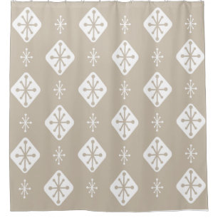 Cortina De Ducha Starbursts Diamonds Taupe