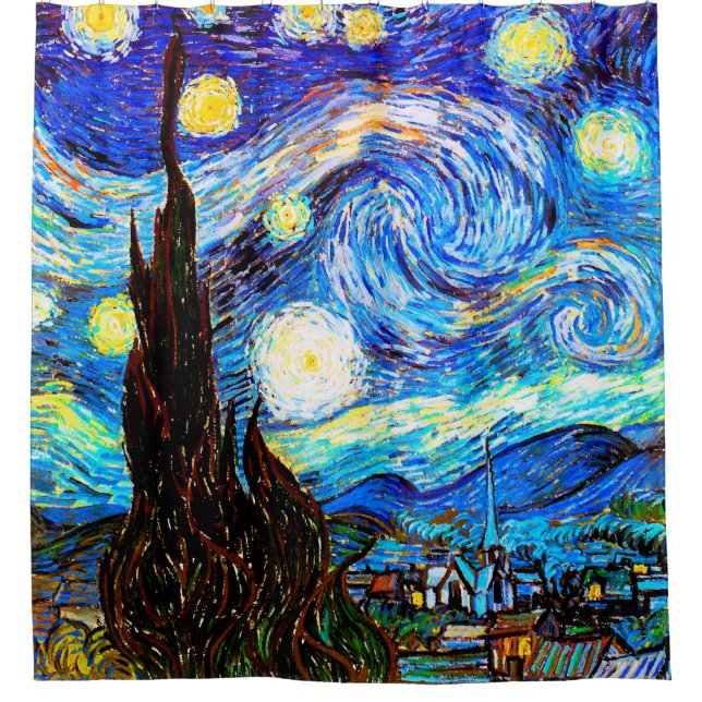 Cortina De Ducha Starry Night Van Gogh Bella Artes (Anverso)