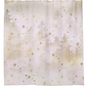 Cortina De Ducha Starry Soft Rubor White Forest Dream #1 #Decoració