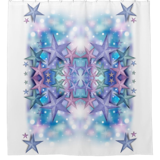 Cortina De Ducha Stars de estilos clásicos (Anverso)