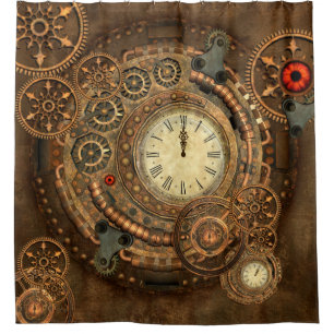 Cortina De Ducha Steampunk, mecanismo maravilloso
