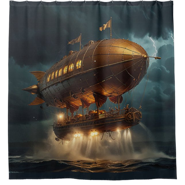 Cortina De Ducha Steampunk Submersible Ocean-liner (Anverso)