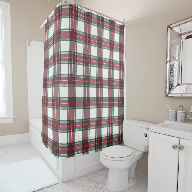 Cortina de ducha Stewart Plaid (In situ)