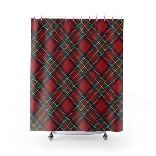 Cortina De Ducha Stewart Tartán (Plaid Elegant Stewart Tartan Shower Curtain)