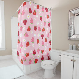 Cortina De Ducha Strawberries & Daisies Shower Curtain
