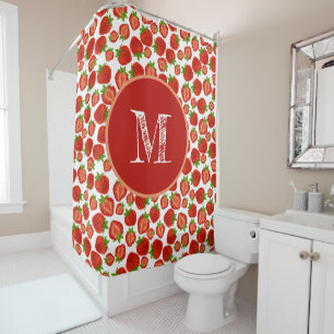 Cortina De Ducha Strawberry Strawberries Retro