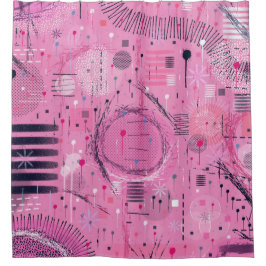 Cortina De Ducha Strawberry Sundae Abstract Art 