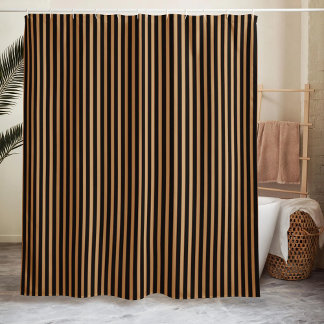 Cortina De Ducha Striped Minimalist Black 